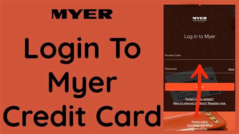 myer one card login.